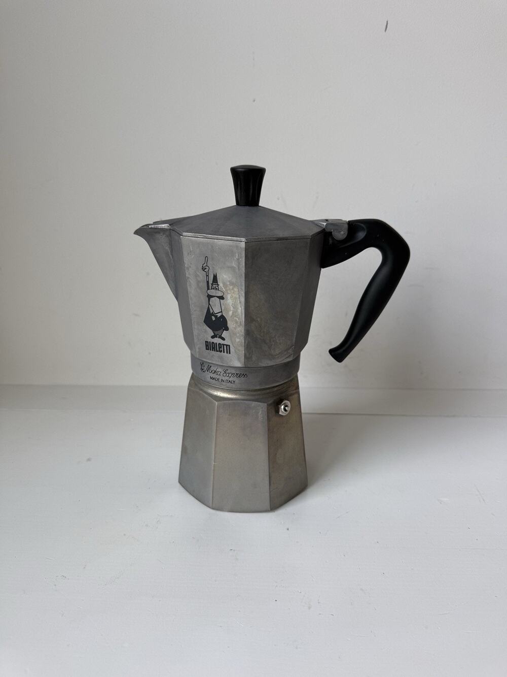 Vintage Bialetti Moka Express 6-Cup Aluminum Stovetop Espresso Maker Italy Made